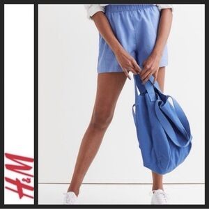 NWT H&M Blue Linen Blend Weekend Shorts